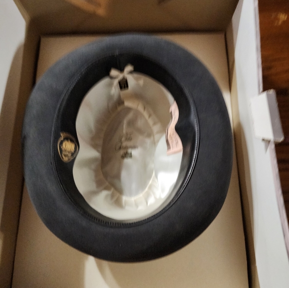 Vtg Stetson Stetsonian Fedora Beaver 7 1/4 Long Oval Gray/Black - Picture 10 of 10